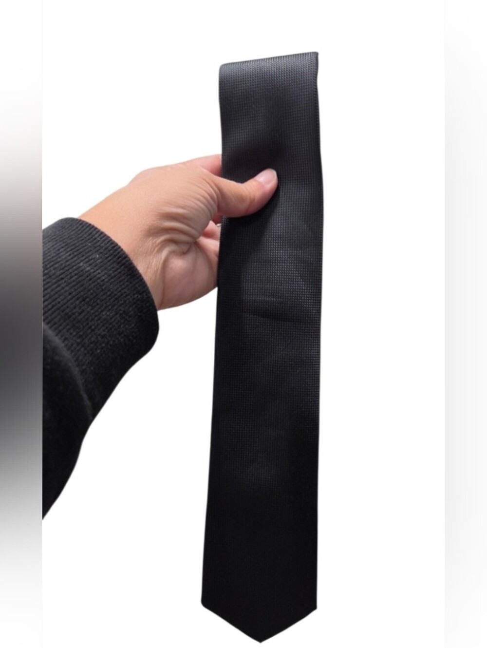 Perry Ellis Portfolio Classic Solid Black Men's Tie
